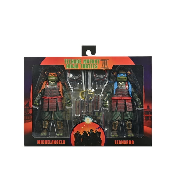 NECA - Teenage Mutant Ninja Turtles 3 (Movie) -  7" Scale Action Figures - Leonardo & Michelangelo 2 Pack