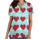 thumbnail image 1 of Mujeres de Manga Corta Tops Unisex Impresión V-Cuello Bolsillo Top para las Mujeres, Casual Enfermería Uniforme Blusa para el Uso Diario, 1 of 5