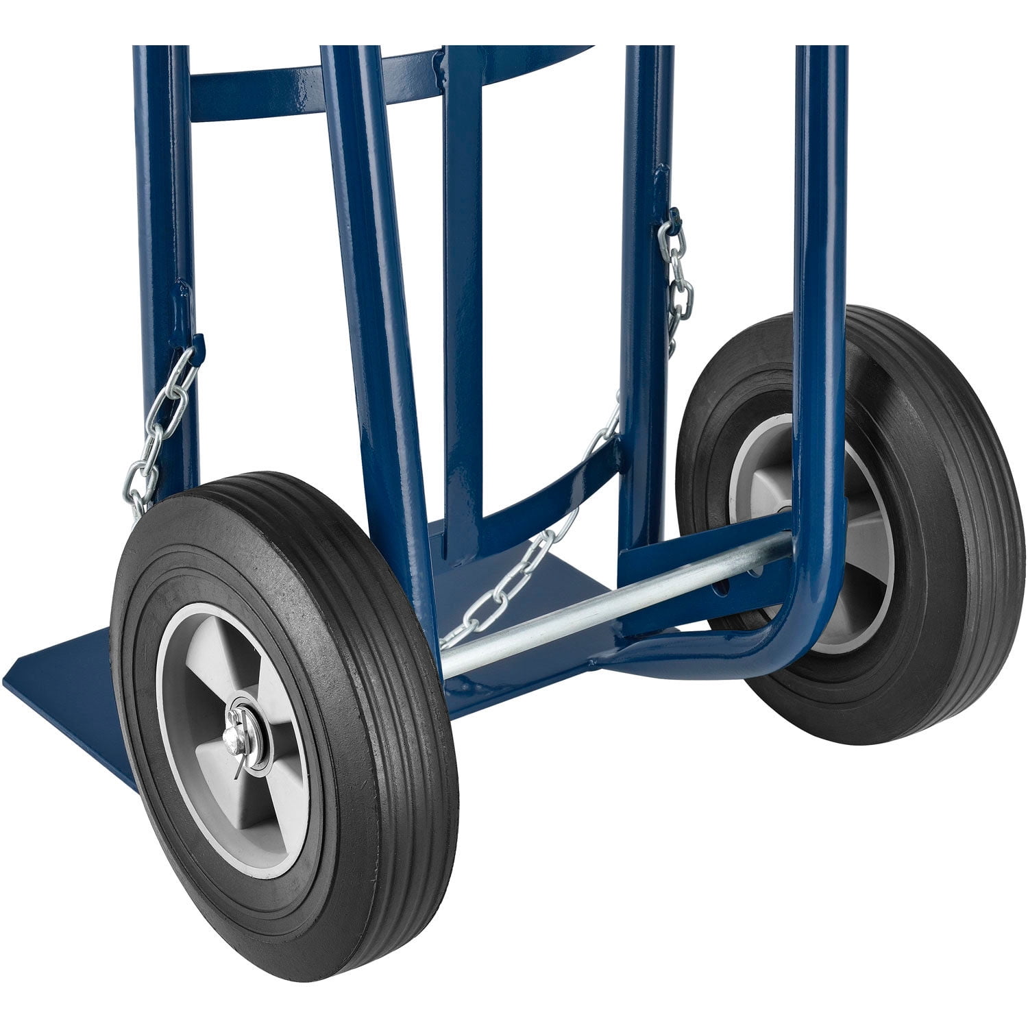 Single Cylinder Hand Truck with Curved Handle, 10" Semi-Pneumatic Wheels, 500 Lb. Cap, 47"H
