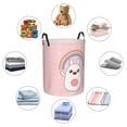 thumbnail image 2 of DouZhe Waterproof Collapsible Large Laundry Baskets, Cute Rainbow Sweet Rabbit Prints Circular Hamper with Handles, 2 of 7