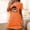 Orange, variant on YHAJDS Sleep Shirts for Women Big Size Short Sleeve Sleepwear Tee with Chest Print Round Neck