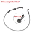 thumbnail image 3 of 60cm 23.62" Motorcycle Braided Steel Brake Clutch Oil Hoses Line Pipe Clutch Throttle Gas Line Fuel Pipe Silver Tone, 3 of 6
