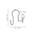 thumbnail image 6 of Utopia Alley  Rustproof Zinc Double Shower Curtain Hooks for Bathroom, Crystal Design, Set of 12 Polished Chrome, 6 of 9
