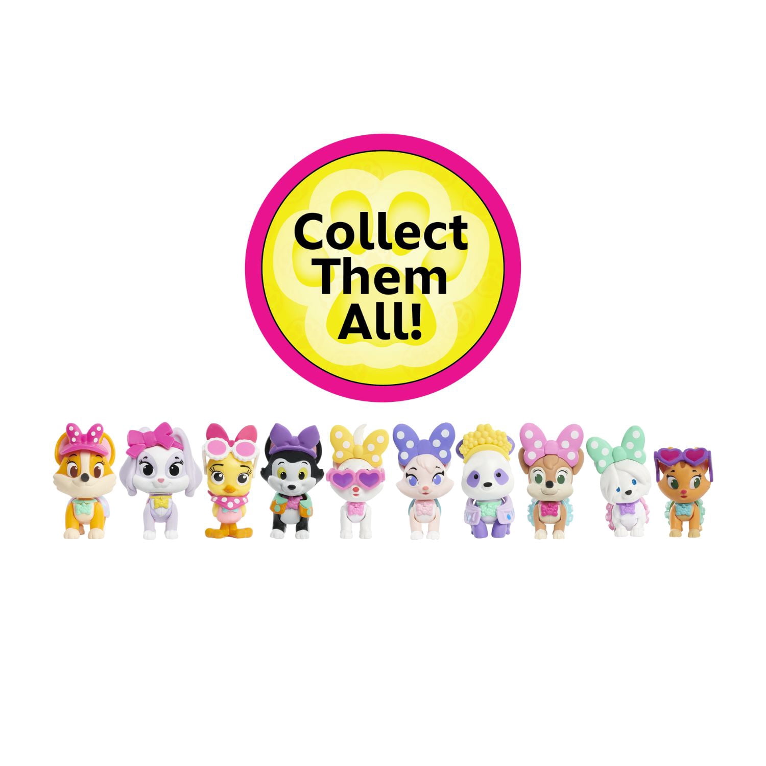 Disney Junior Minnie Mouse Polka Dot Pets Collectible Figures, Kids Toys for Ages 3 up