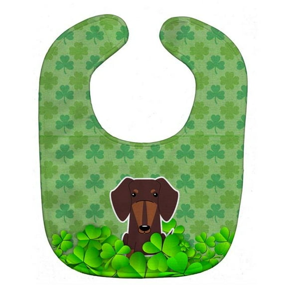 Carolines Treasures BB6272BIB Dachshund Chocolate Shamrocks Baby Bib
