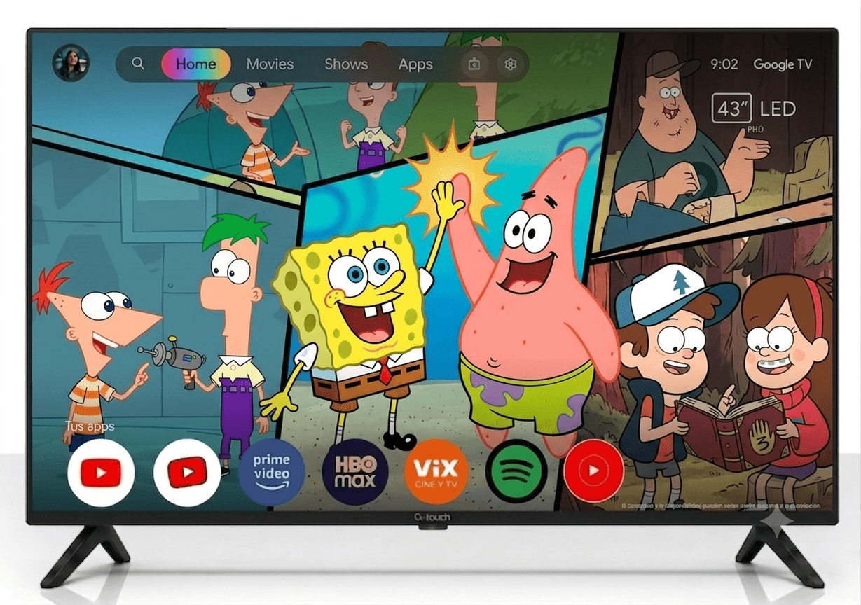 Smart TV QTouch 43" LED Google TV | GTV0043