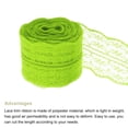 thumbnail image 3 of Unique Bargains 1.8' Wide 11 Yard Lace Ribbon Floral Pattern Green Lace Trim Ribbon for Gift Wrapping, Wedding Decor, 3 of 6