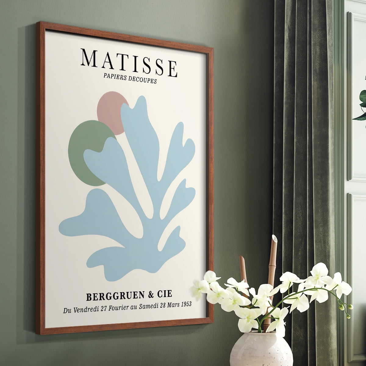 Matisse CLXXXIII Framed Print in Brown Solid Wood 22 x 28 Framed Print