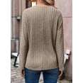 thumbnail image 3 of Autumn Women'S Long Sleeve Shirt V Neck Knit Pullover Tunic Top Women'S Shirt Formal Casual Light Gray M, 3 of 5