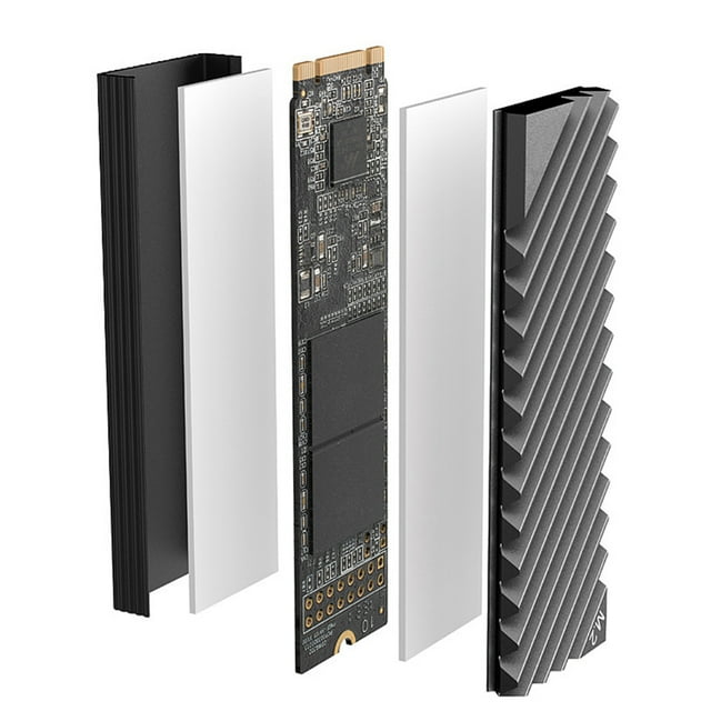 M.2-3 Radiador M.2 SSD DESDEFLOJO DE CALOR DE ALUMINIO Design de Disipador de aluminio Radiador de Diseño Sin Herramienta Con Almohadilla Térmica para M.2 2280 SSD Rojo