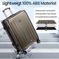 thumbnail image 5 of New York Xpress 3-Piece Hardside Luggage Set, Expandable Suitcases with TSA Lock, 20"/26"/30" Carry-on & Checked, Bronze - WD577, 5 of 11