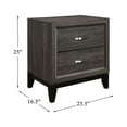 thumbnail image 3 of Lexicon Davi 2-Dovetail Drawers Modern Wood Nightstand in Gray, 3 of 5