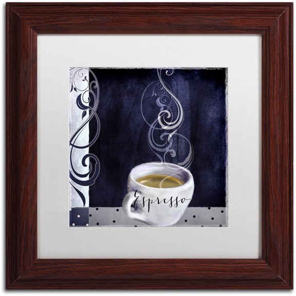 Trademark Fine Art "Cafe Blue IV" Canvas Art by Color Bakery White Matte, Wood Frame