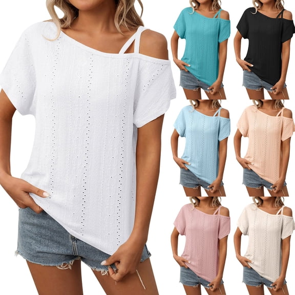 Kelon Shirts for Women Short Sleeve Shirts Cowl Neck Vacation Clothes Cruise Outfits Business Casual Blouses 2026 Summer Tops, XL