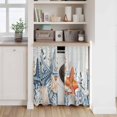 thumbnail image 6 of Orange Blue Starfish Coastal Kitchen Curtain for Berdoom Living Room Cafe 45 Inch Length, Summer Beach Eucalyptus Tiers Curtains Light Filtering Drapes Rod Pocket Window Treatment 2 Panels 52"Wx45"L, 6 of 8