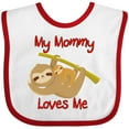 thumbnail image 3 of Inktastic My Mommy Loves Me Sloth Boys or Girls Baby Bib, 3 of 4