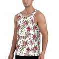 thumbnail image 2 of Xecao Lilies Flowers Men's Tank Top Workout Quick Dry Sleeveless Gym Jogging Muscle Shirts Summer Swim Beach Tops, 2 of 9