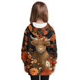 thumbnail image 2 of Xoenoiee Highland Cattle Flower Print Girls Long Hoodies Graphic Hooded Sweatshirt Kids Teens Pullover Dress Long Sleeve Shirt Fall Top Workout Casual Hoodie Outfits Sportswear, 9-10 Years, 2 of 7