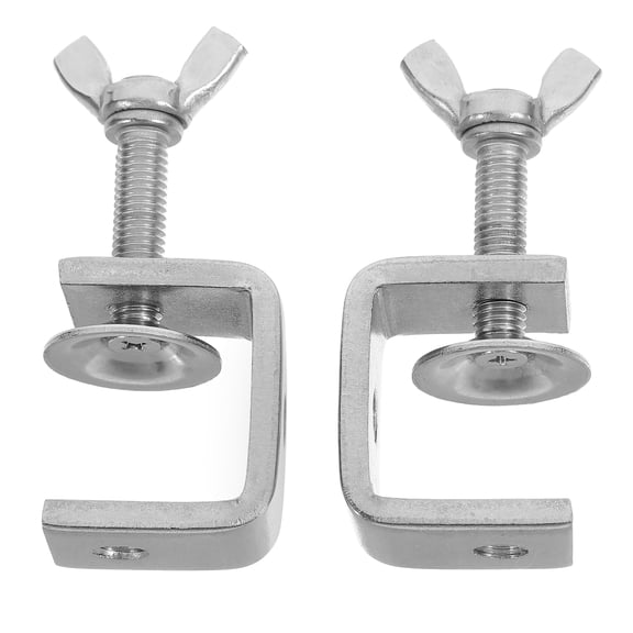 Fixture 2 Pcs Clamps Heavy Duty Small C-clamp for Woodworking Tiger Stainless Steel