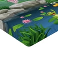 thumbnail image 2 of Ambesonne Cartoon Fitted Sheet, Duck and Frog in a Lake, Twin Size, Multicolor, 2 of 3