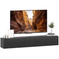 thumbnail image 1 of HOMCOM 55" Floating TV Stand for TVs up to 72 Inch, Black, 1 of 10