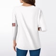 thumbnail image 3 of Fabrcox 1776-2026 250th Anniversary USA Shirt Flag Print 3/4 Sleeve Womens July 4th Shirt Independence Day Celebration Freedom Patriotic Shirts for Women Funny, 3 of 3