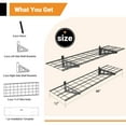 thumbnail image 2 of eShelf 2-Pack Heavy Duty Wall shelves Metal Shelves Steel Garage Shelving Storage Rack 12" x48" (1x4 ft) Black, 2 of 9