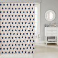 thumbnail image 2 of Manfei Vintage Stars Shower Curtain 72Wx72L,Galaxy Theme Bathroom Curtain,Navy Cream, 2 of 5