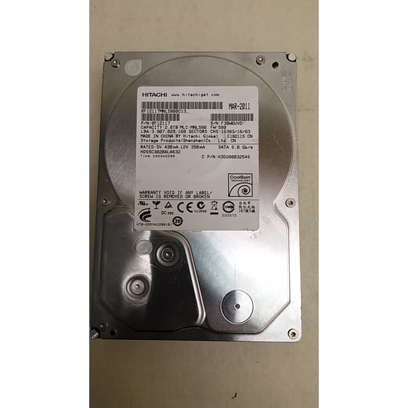 Pre-Owned Hitachi HDS5C3020ALA632 2 TB 3.5 in SATA III Desktop Hard Drive (Good)