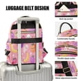 thumbnail image 4 of Fashion Quilted Backpack for Women Lightweight Travel Daypack Casual Bag for Shopping Travel Fruit and Little Ghosts S, 4 of 7