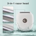 thumbnail image 3 of Electric Lady Shaver Women Epilator USB Rechargeable Razor Body Hair Trimmer for Armpit Bikini Arm Leg Face Hair Removal Machine (White), 3 of 7