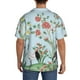 thumbnail image 3 of Fotbe Chinoiserie Floral Palm Tree Camisa Estampada de Manga Corta para Hombre, Casual de Verano, Estilo Playero, Sin Arrugas-Medium, 3 of 5