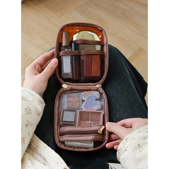 Large Capacity Portable Cosmetic Bag, Business Travel Toiletry Bag, Waterproof Makeup Bag