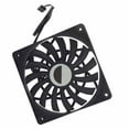 thumbnail image 2 of Ventilador de refrigeración para CPU de computadora F12012, ventilador enfriador para computadora de escritorio ultradelgado (4 pines negro), 2 of 8