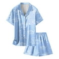 thumbnail image 5 of Ensemble de Pyjama pour Filles Manches Courtes Imprimé Pyjama Boutonné Mode pour Filles Pyjama pour Garçons Filles Mode, 5 of 5