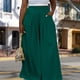 thumbnail image 1 of Pantalones De Pierna Ancha Pantalones de cintura alta para mujer, pantalón largo informal elegante, pantalón femenino (verde L) Cgtredaw para Mujer Verde T S, 1 of 1