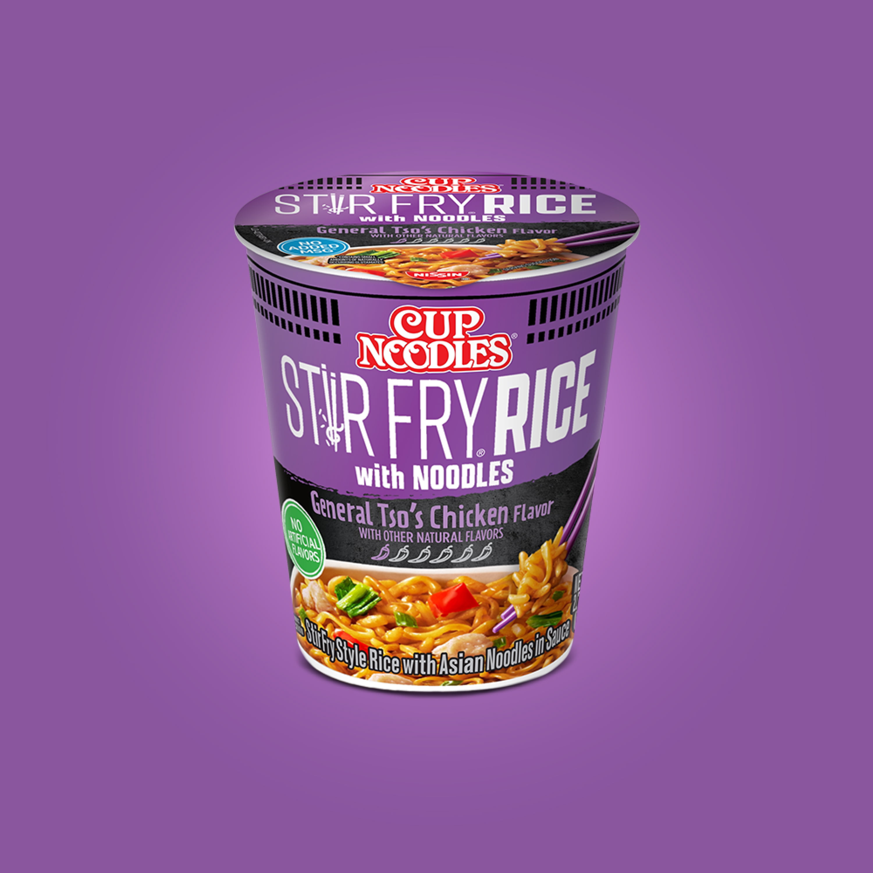 (6 pack) (6 pack) Nissin Foods Cup Noodles Stir Fry Rice with Noodles, General Tso's Chicken Flavor, 2.68 oz Cup, Shelf-Stable