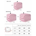 thumbnail image 2 of Pink Buffalo Check Small Toaster Cover 2 Slice, Kitchen Appliance Covers, Valentine's Day Modern Rustic Plaid Toaster Oven Cover with Loop, Bread Machine Cover Polyester Dust Cover Protection, 2 of 4