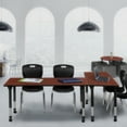 thumbnail image 2 of Regency Kee 72 x 30 in. Mobile Adjustable Classroom Table- Cherry & 2 Andy 18 in. Stack Chairs- Black, 2 of 7