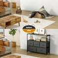 thumbnail image 4 of ZUNMOS TV Stand with 5 Drawer Dresser Open Shelves, Fits TV up to 45 Inches, Black, 4 of 9