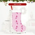 thumbnail image 3 of Cauagu Pink Scarf Snowman for Christmas Stockings,1-Pack Large Xmas Stocking Holiday and Farmhouse Stocking Fit for Christmas Holiday Party Decoration(17.7*11 Inch), 3 of 7