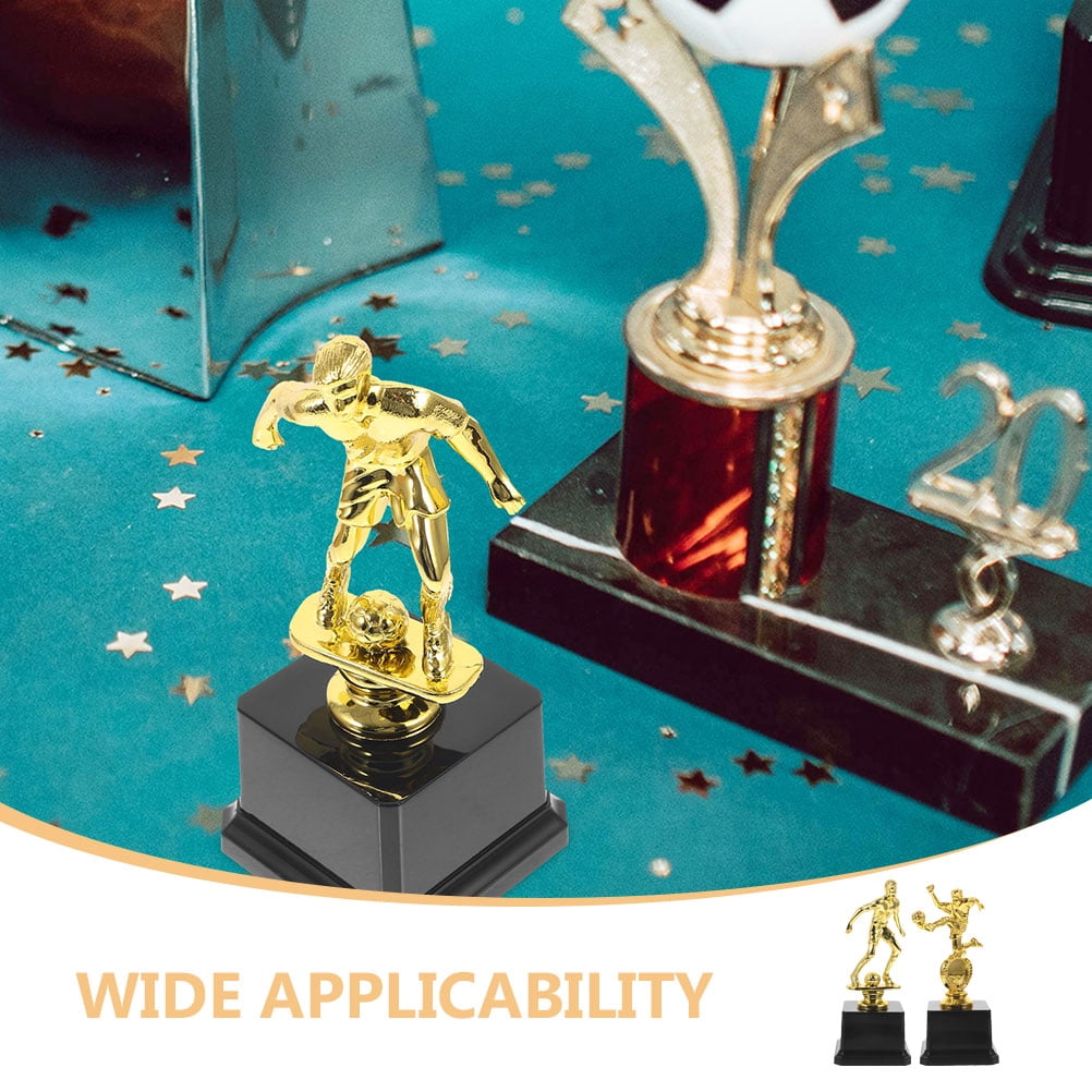 WEUVEB Set of 2 Elegant Soccer Trophy Cups for Awards, Achievements, and Sports Decor