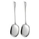 thumbnail image 1 of cucharas grandes de acero inoxidable con cabeza cuadrada para servir, ideales para bufés, cenas, arroz, sopas y ensaladas. Mango largo, aptas para lavavajillas., 1 of 7