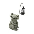 thumbnail image 4 of Estatua de rana con luz solar perfecl para exteriores adorno de resina, 4 of 8
