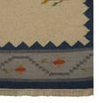 thumbnail image 5 of Rugsotic Carpets Handmade Rugs Hand Woven Kilim Rectangle 6'7''x9'10'' White Blue Wool for Indoor Use, 5 of 5