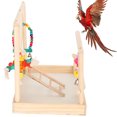 thumbnail image 3 of Soporte de Percha de la Jaula de Mascotas de Madera de Madera Sólida, Parque Infantil, Suministros de Abrenamiento Confiable de Caparazón de Madera, Soporte de Loros de Mascot, 3 of 7