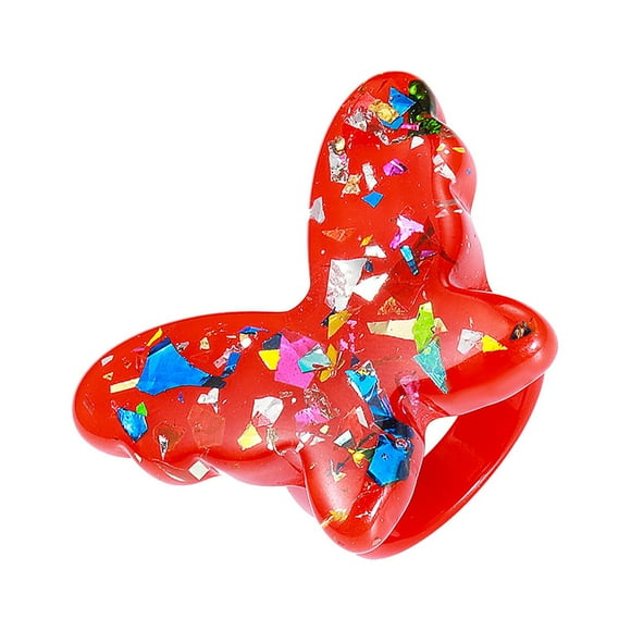 Anillos para mujer, regalos para mujer, moda femenina, color, lindo anillo acrílico, joyería