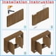 thumbnail image 4 of Juego de bisagras pivotantes de 360 grados de acero inoxidable para puertas de madera - Bisagras superiores e inferiores ocultas con localizador - Resistente a la oxidación, funcionamiento suave, 4 of 8