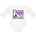 thumbnail image 3 of Inktastic Pancreatic Cancer Bravest Hero I Ever Knew 1 Boys or Girls Long Sleeve Baby Bodysuit, 3 of 5