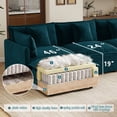thumbnail image 5 of MIKIBAMA 70.8" Blue Chenille L-Shaped Loveseat Sofa, 2-Seat Deep Seat Couch for Small Space, 5 of 11
